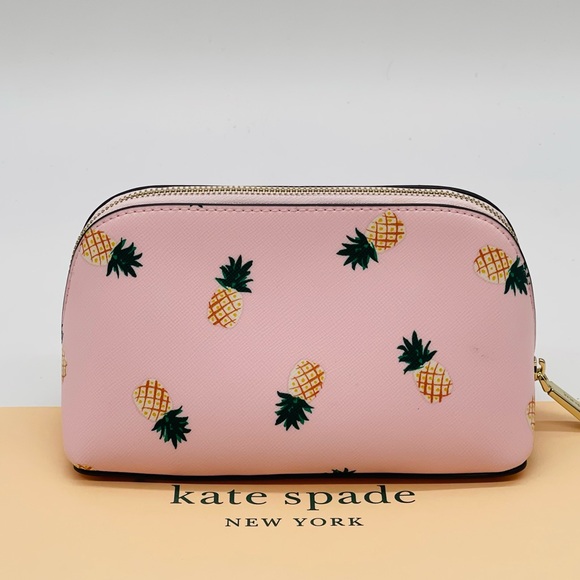 Kate Spade Staci Small Pineapples Printed Make up Bag - Picture 2 of 4